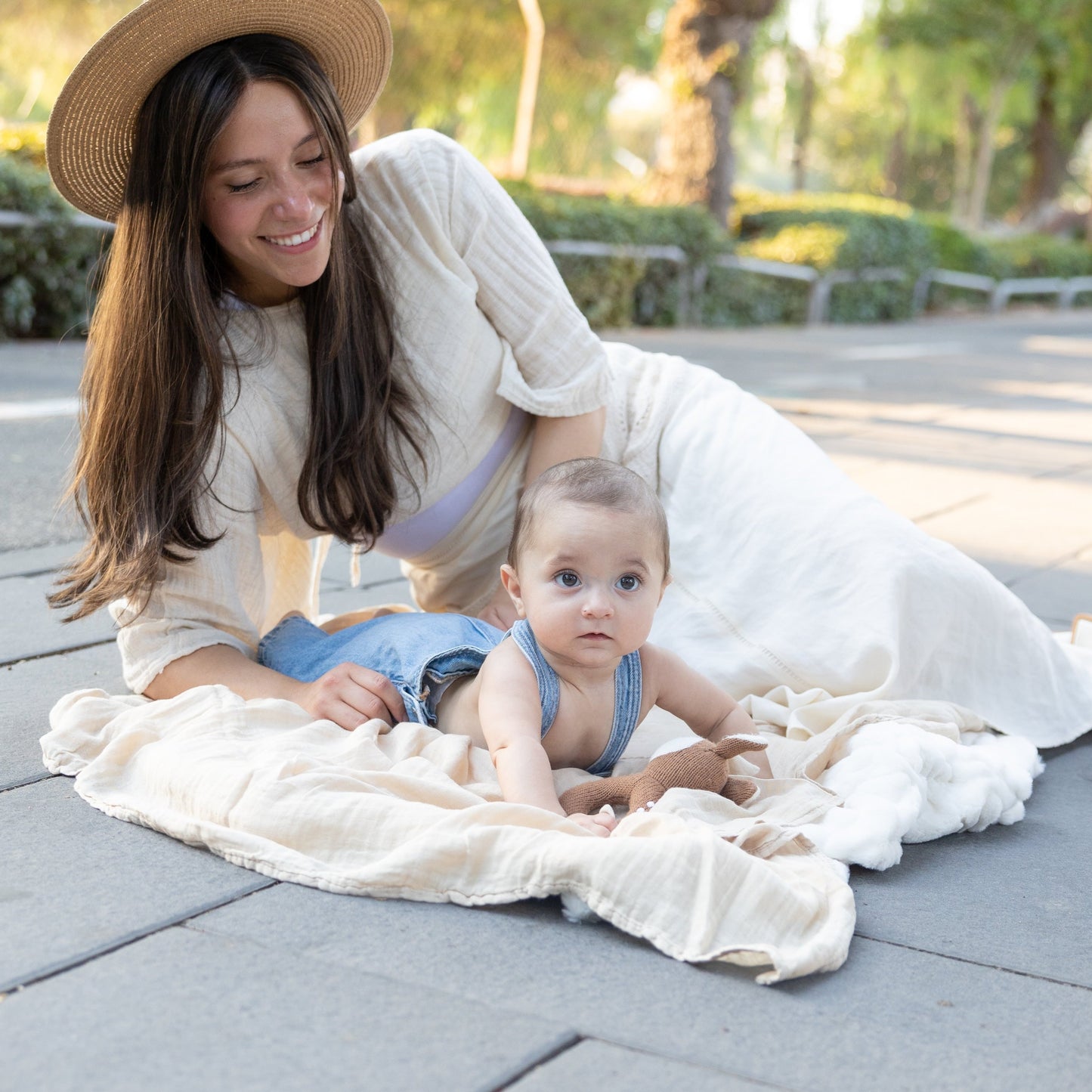 Snuggle Wrap Tan Swaddle Blanket Set - Bamboo/Cotton