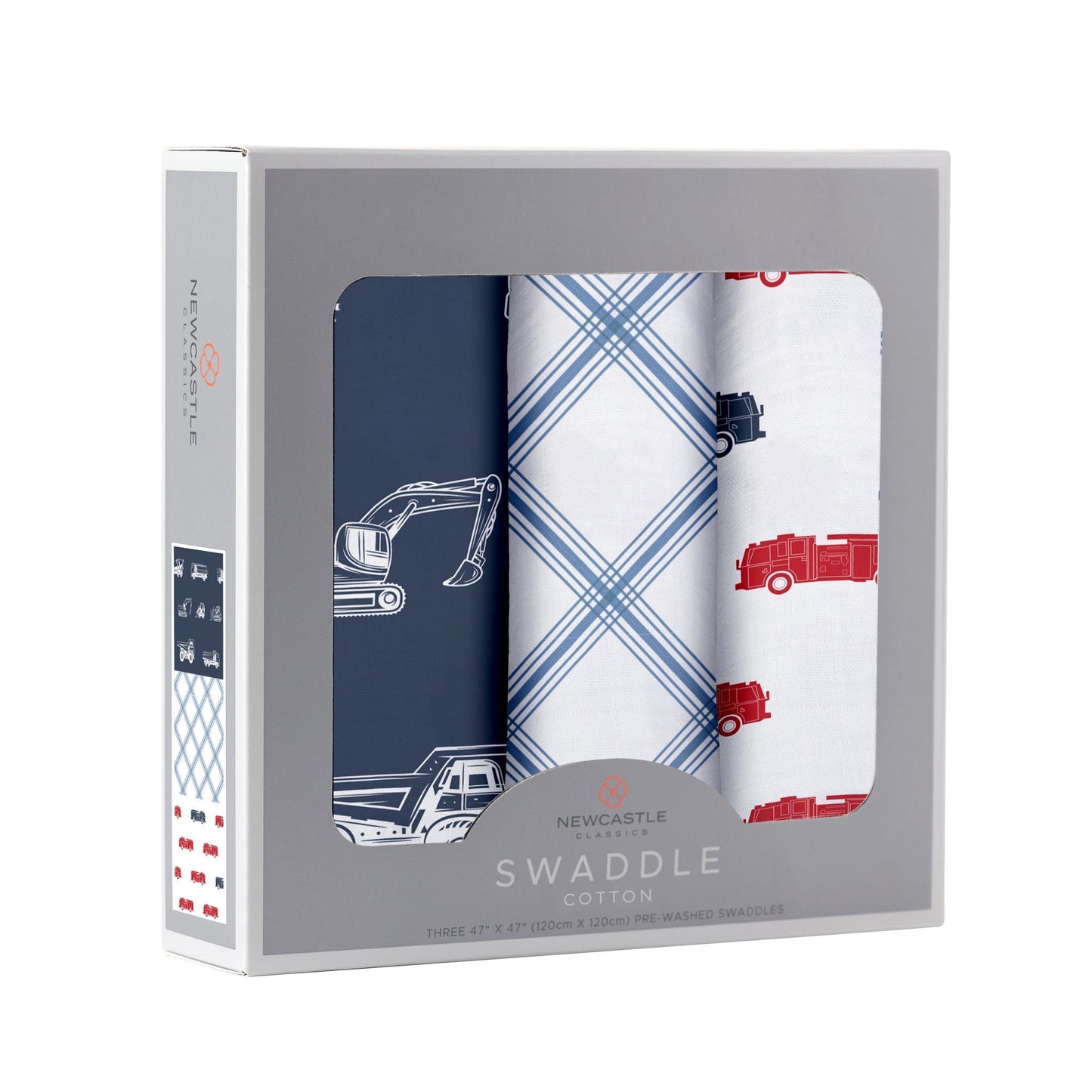 Things That Go - Cotton Swaddle 3 Pack