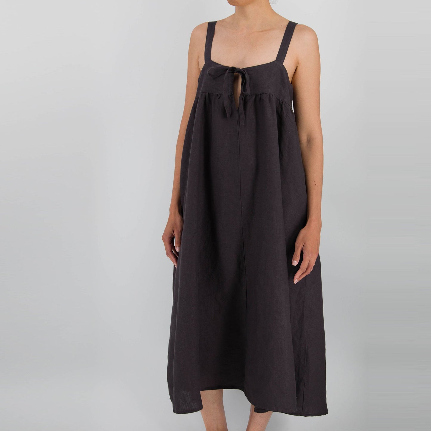 Raya Linen Midi Strap Dress