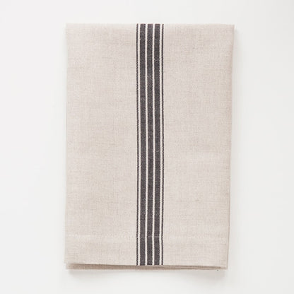 S/4 - Provincial Linen/Cotton Napkins - Natural / French Navy