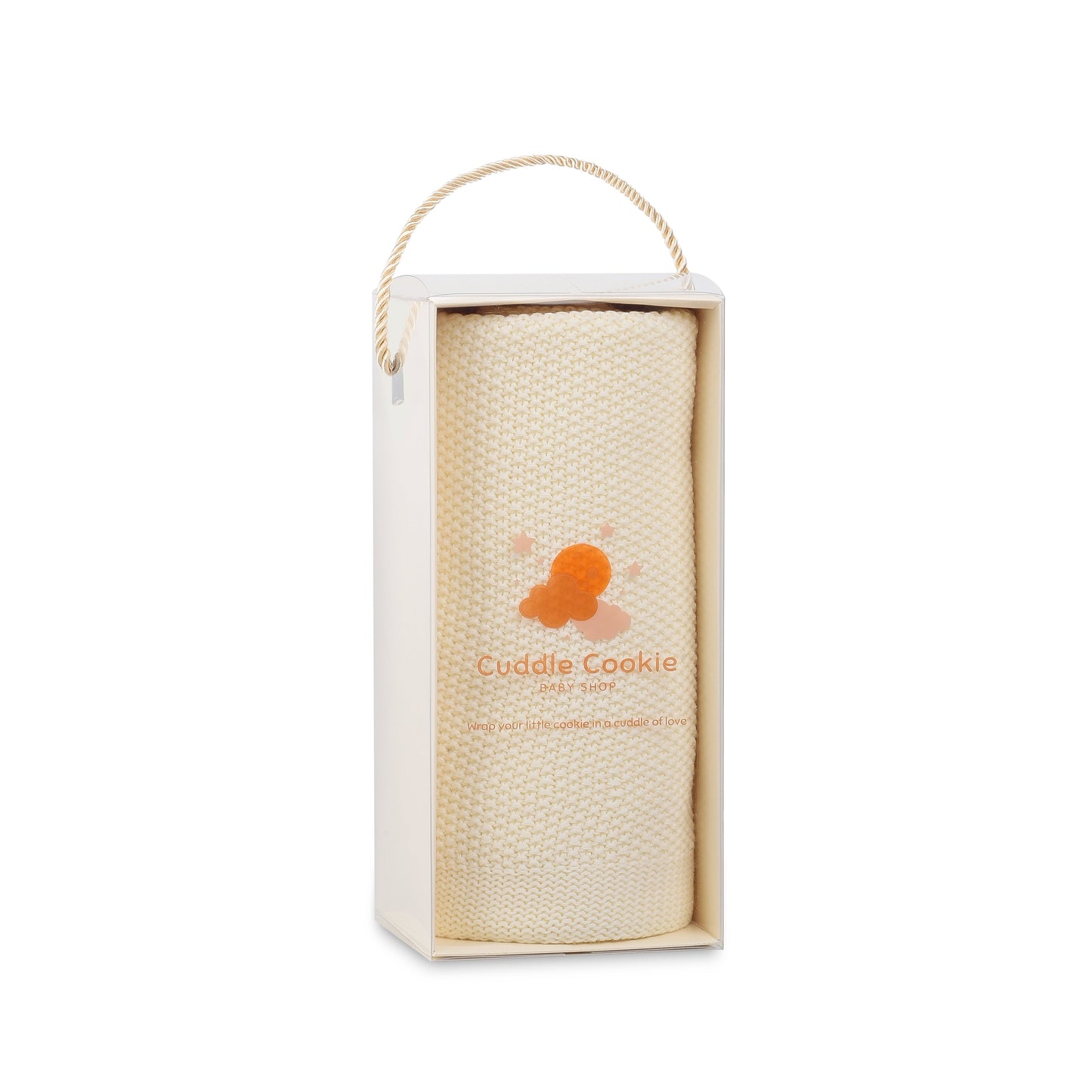 Deluxe Ivory Knit Blanket - Cotton