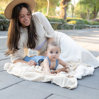 Snuggle Wrap Tan Swaddle Blanket Set - Bamboo/Cotton