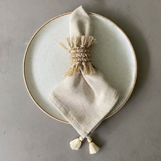 Tassels Linen Napkin - set of 4
