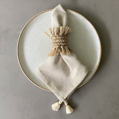 Tassels Linen Napkin - set of 4
