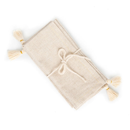 Tassels Linen Napkin - set of 4