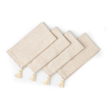 Tassels Linen Napkin - set of 4