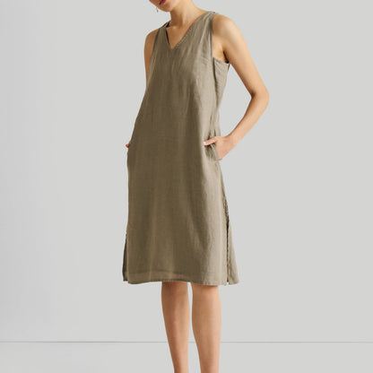 Reading Tea Leaves Dress in Dark Olive