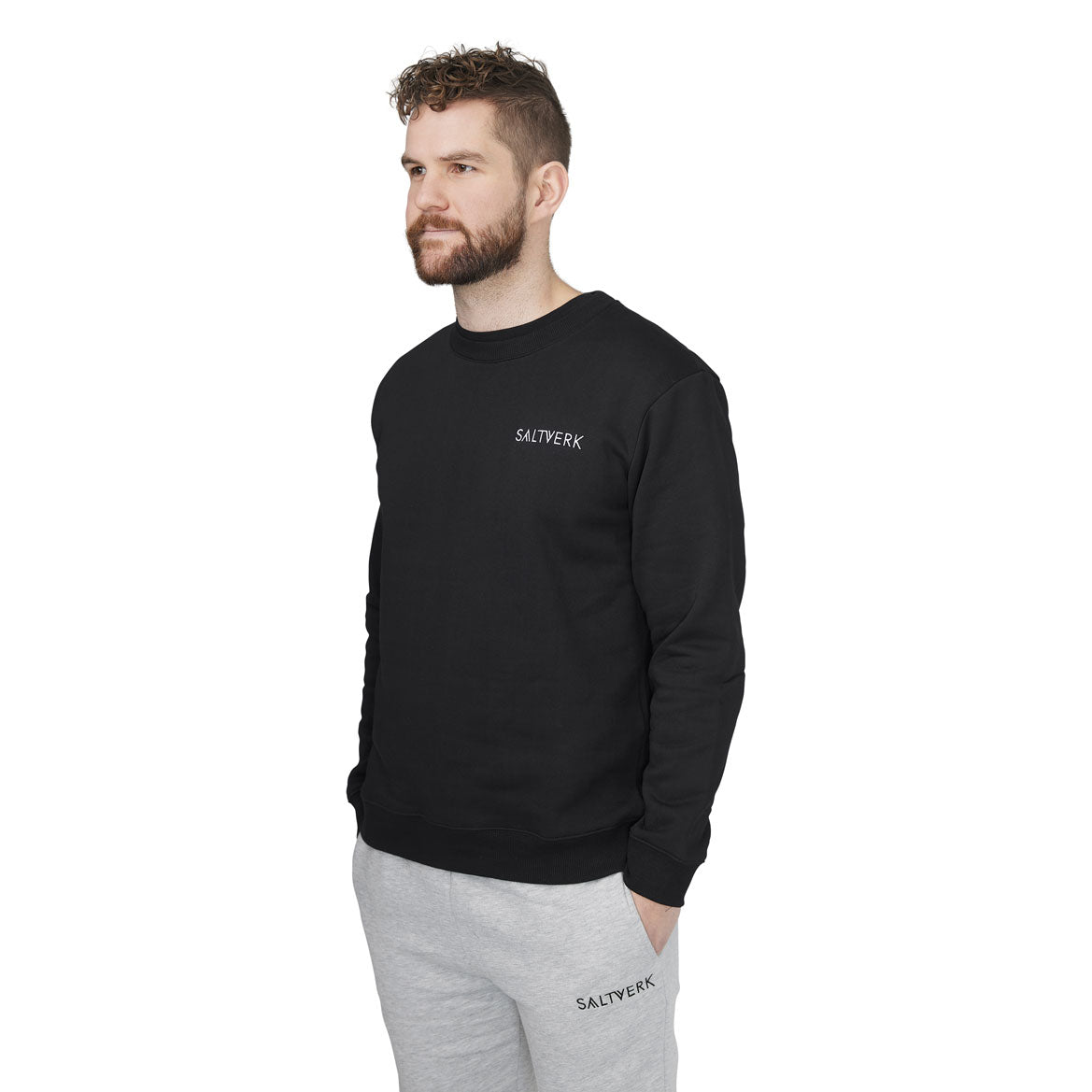 SALTVERK Cotton Sweatshirt - Black