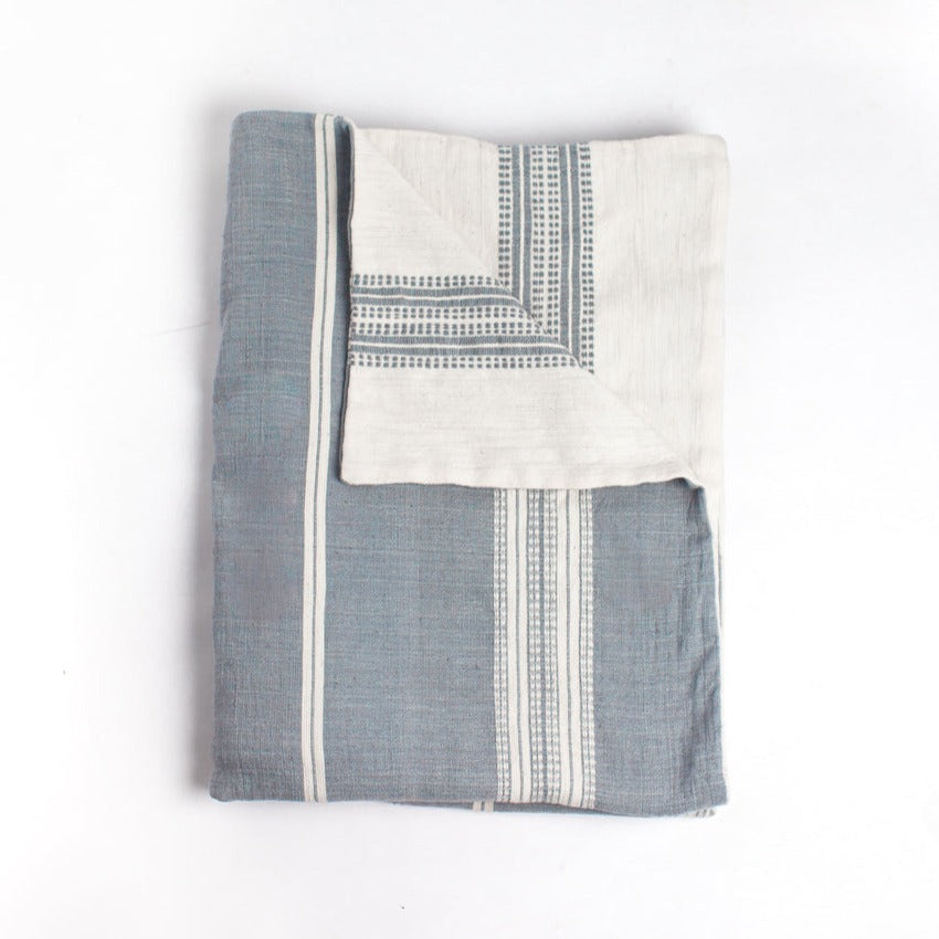 Cotton Baby Blanket - Light Blue