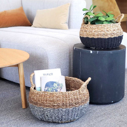 Ula Floor Basket - Black