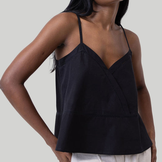 V-neck Lace Camisole in Black