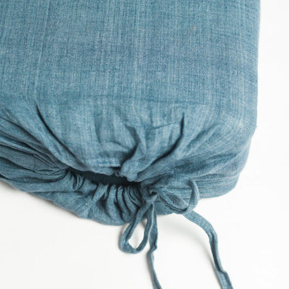 Linen Queen Duvet Cover Set - Denim Blue