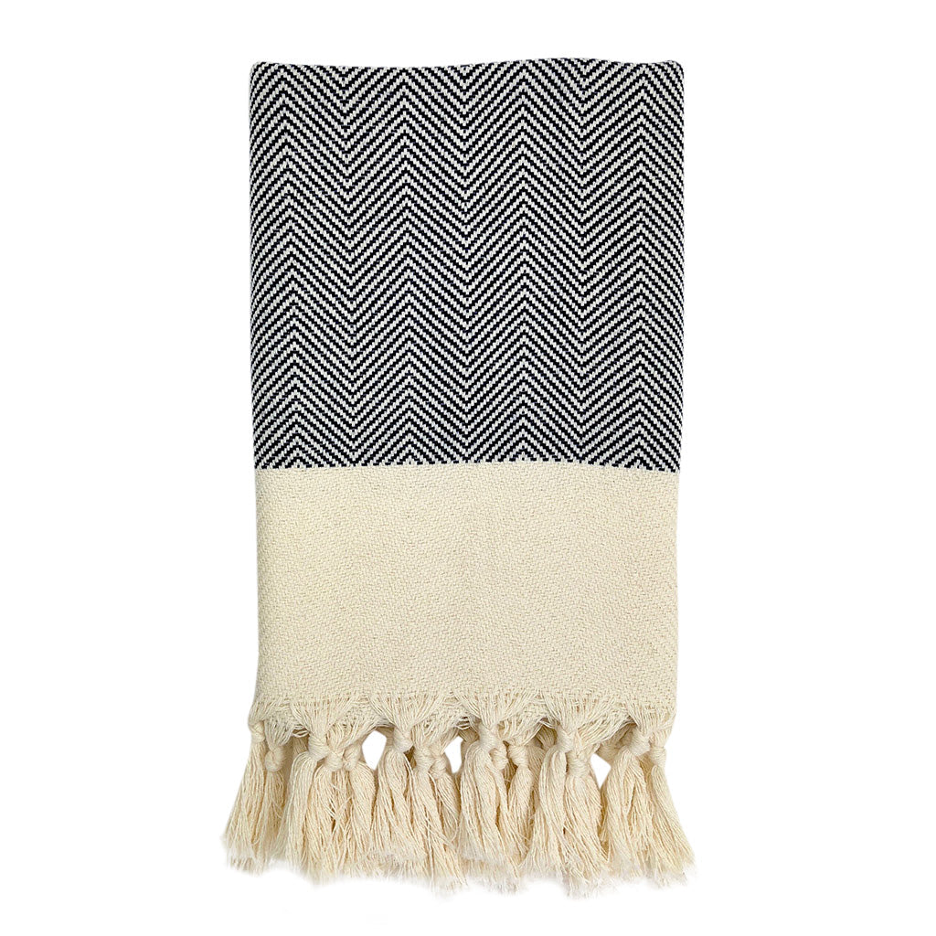 Herringbone Turkish Cotton Hand Towel