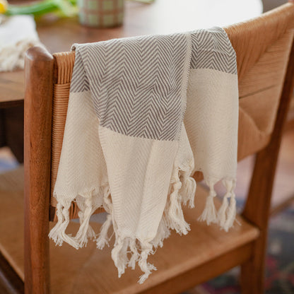 Herringbone Turkish Cotton Hand Towel