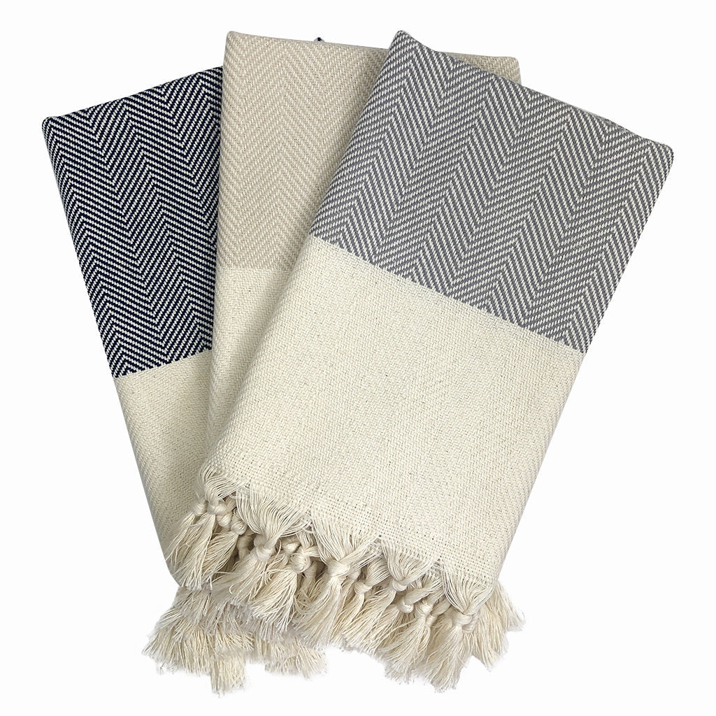 Herringbone Turkish Cotton Hand Towel