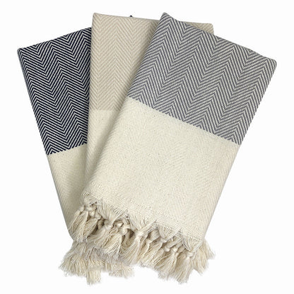 Herringbone Turkish Cotton Hand Towel