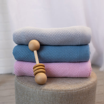 Cotton Knit Baby Blanket