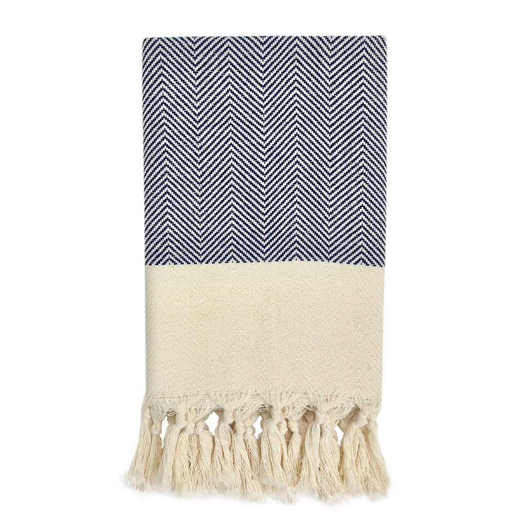 Herringbone Turkish Cotton Hand Towel