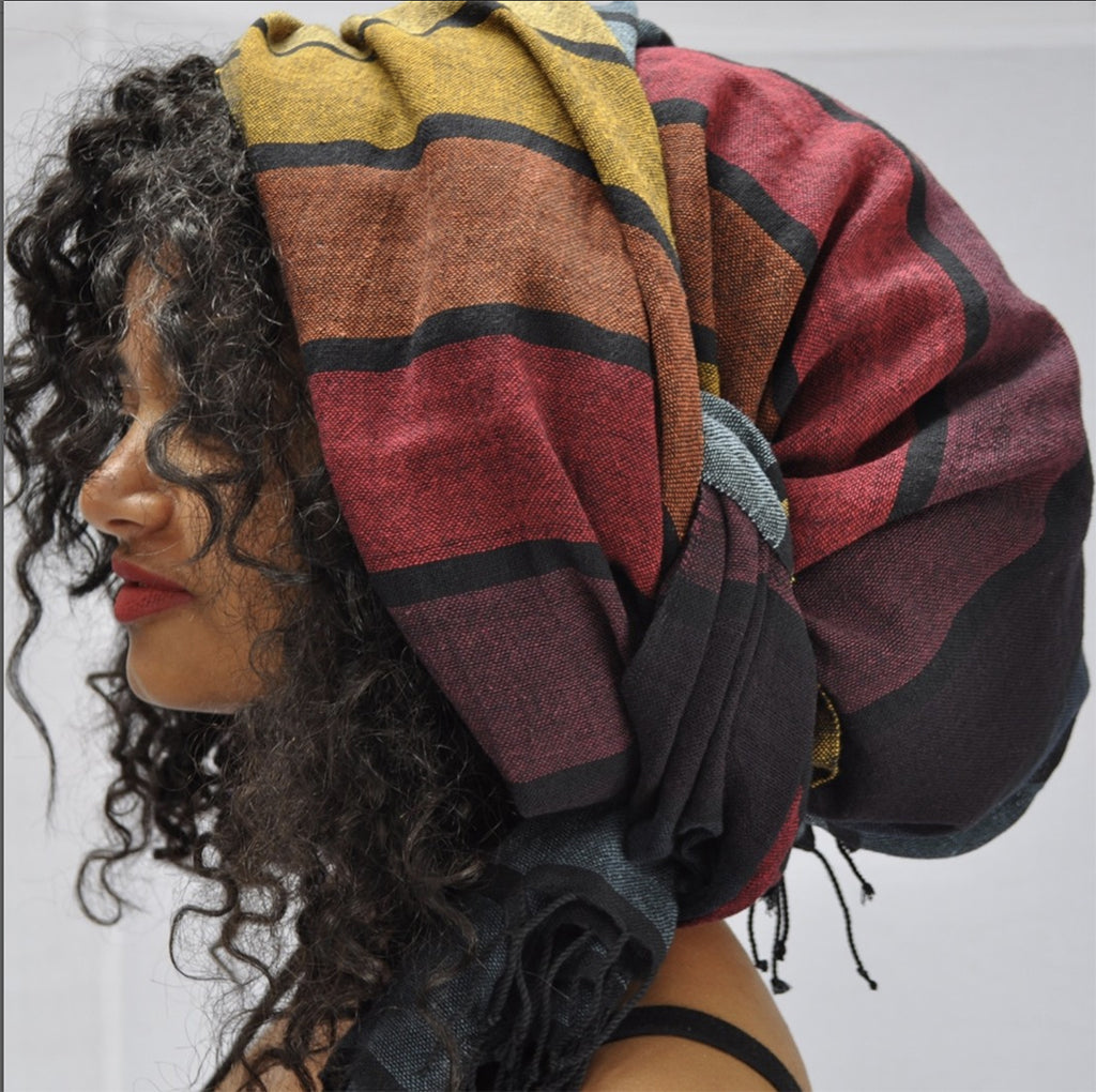 Rainbow Wrap Cotton Scarf