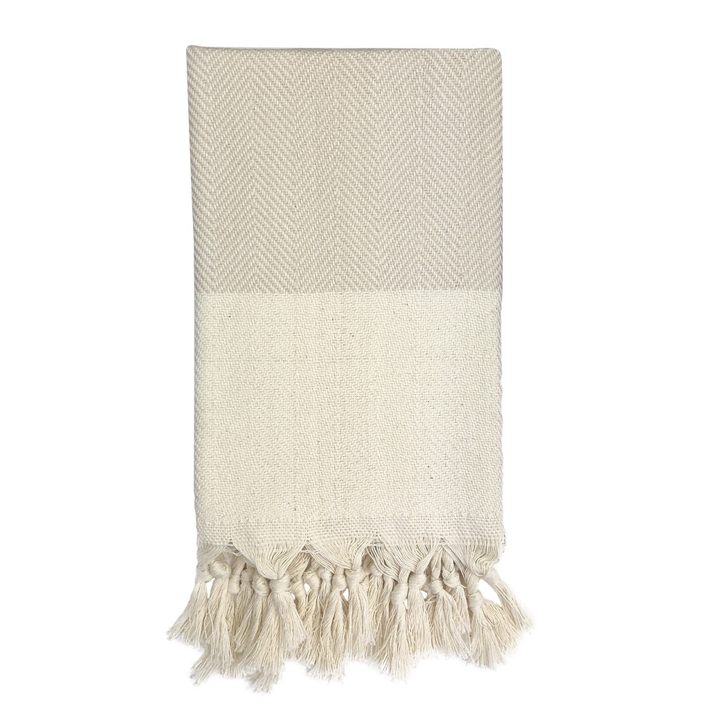 Herringbone Turkish Cotton Hand Towel
