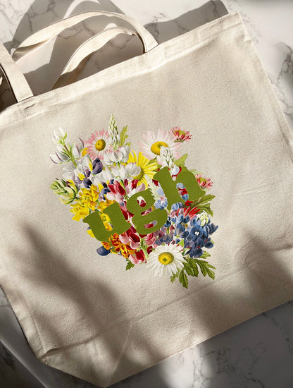 "Ugh" Cotton Canvas Farmer's Market Tote