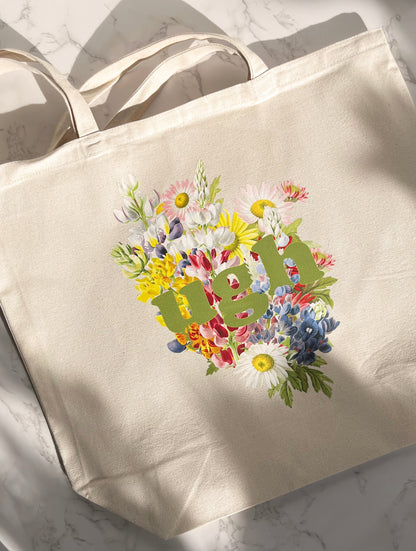 "Ugh" Cotton Canvas Farmer's Market Tote